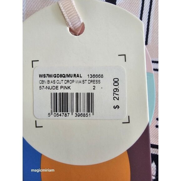 BNWT Ted Baker London Mural Drop Waist Dress - Picture 10 of 11